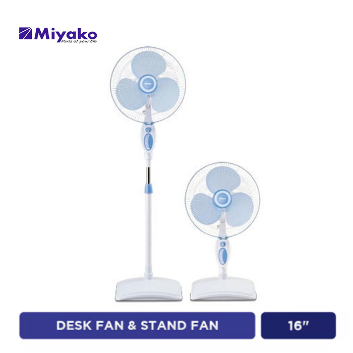 Miyako Standing Fan 16" Plastik - KAS1618KBPL